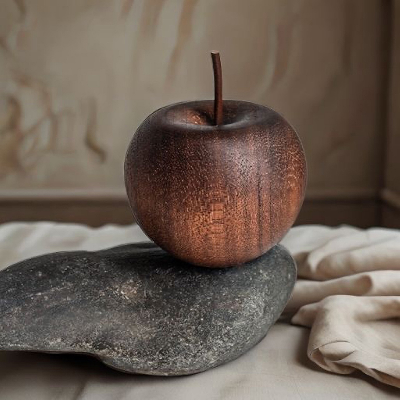 Home Fragrance Diffusers - เครื่องกระจายกลิ่นหอมรูปแอปเปิ้ลไม้ 1 ชิ้น เหมาะสำหรับตกแต่งบ้าน ห้องน้ำ และรถยนต์