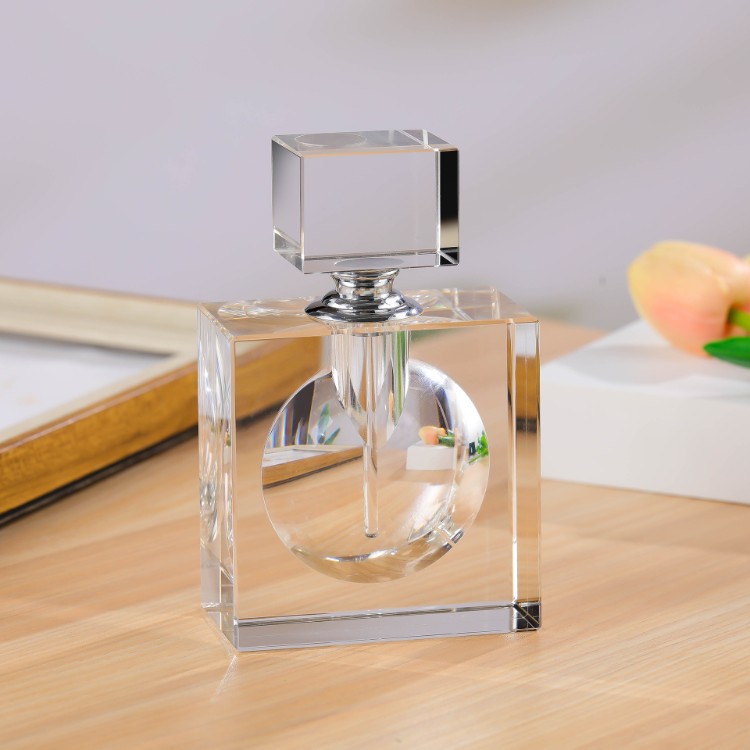 Home Fragrance Perfume - ขวดน้ำหอมคริสตัลทรงสี่เหลี่ยม ความจุ 30 มล. ภาชนะใส่น้ำหอมสำหรับตกแต่งบ้าน ขวดน้ำหอมเปล่าสำหรับงานแต่งงาน
