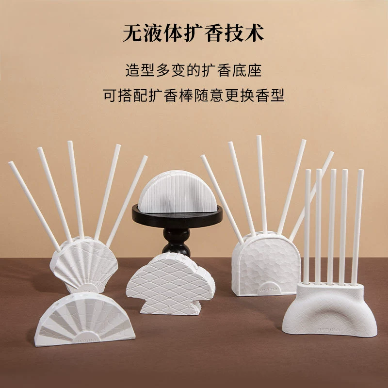Home Fragrance Diffuser Sticks - ชุดแท่งกระจายกลิ่นแบบไม่ใช้น้ำและยิปซัมแบบมีรูพรุน 6 รูปทรง 17 กลิ่น สำหรับตกแต่งสำนักงาน/งานแต่งงาน/บ้าน