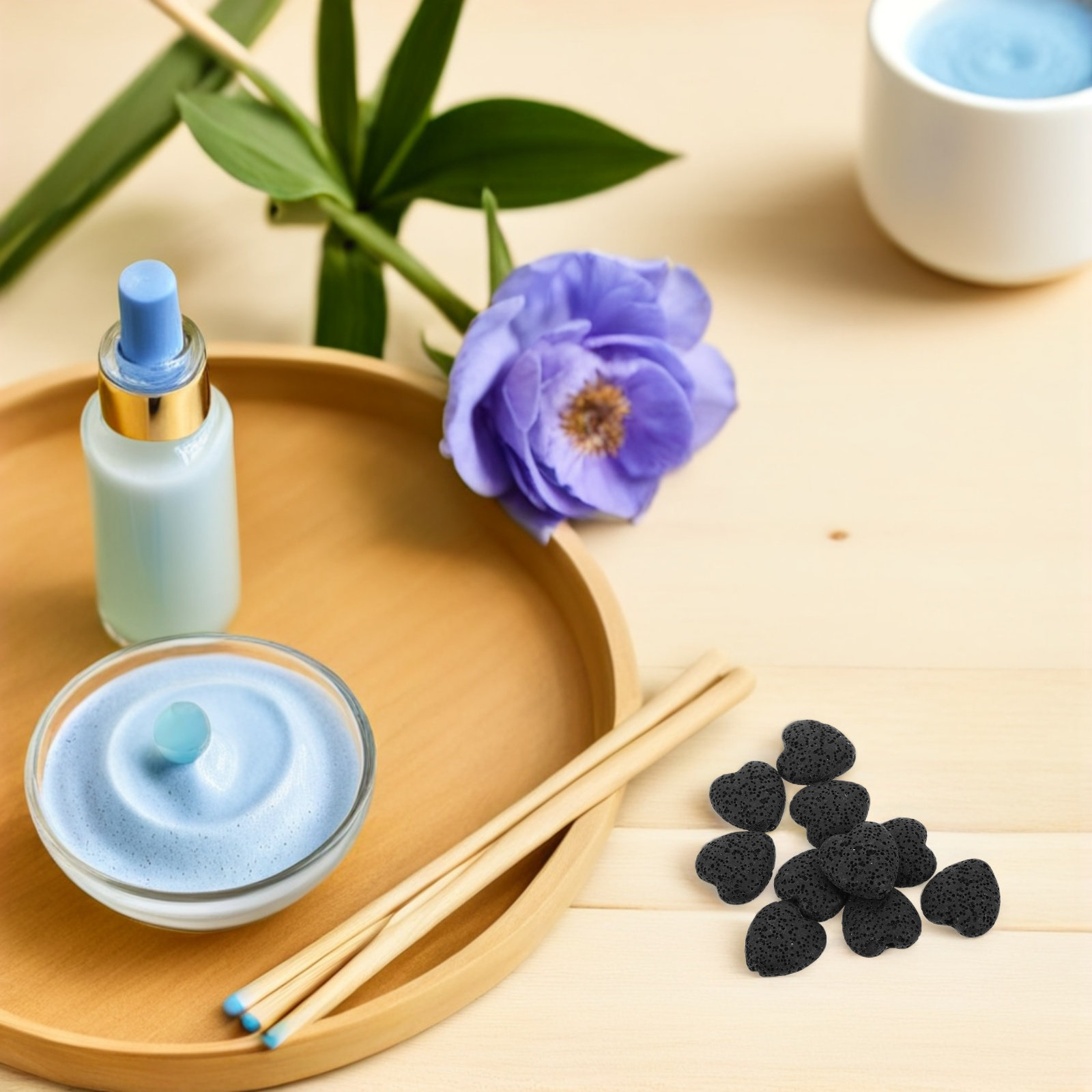 Home Fragrance Diffusers - 20 ชิ้น หินลาวาทรงหัวใจสำหรับอโรมาเธอราพี หินกระจายกลิ่นหอมจากหินภูเขาไฟ สำหรับบ้าน สำนักงาน