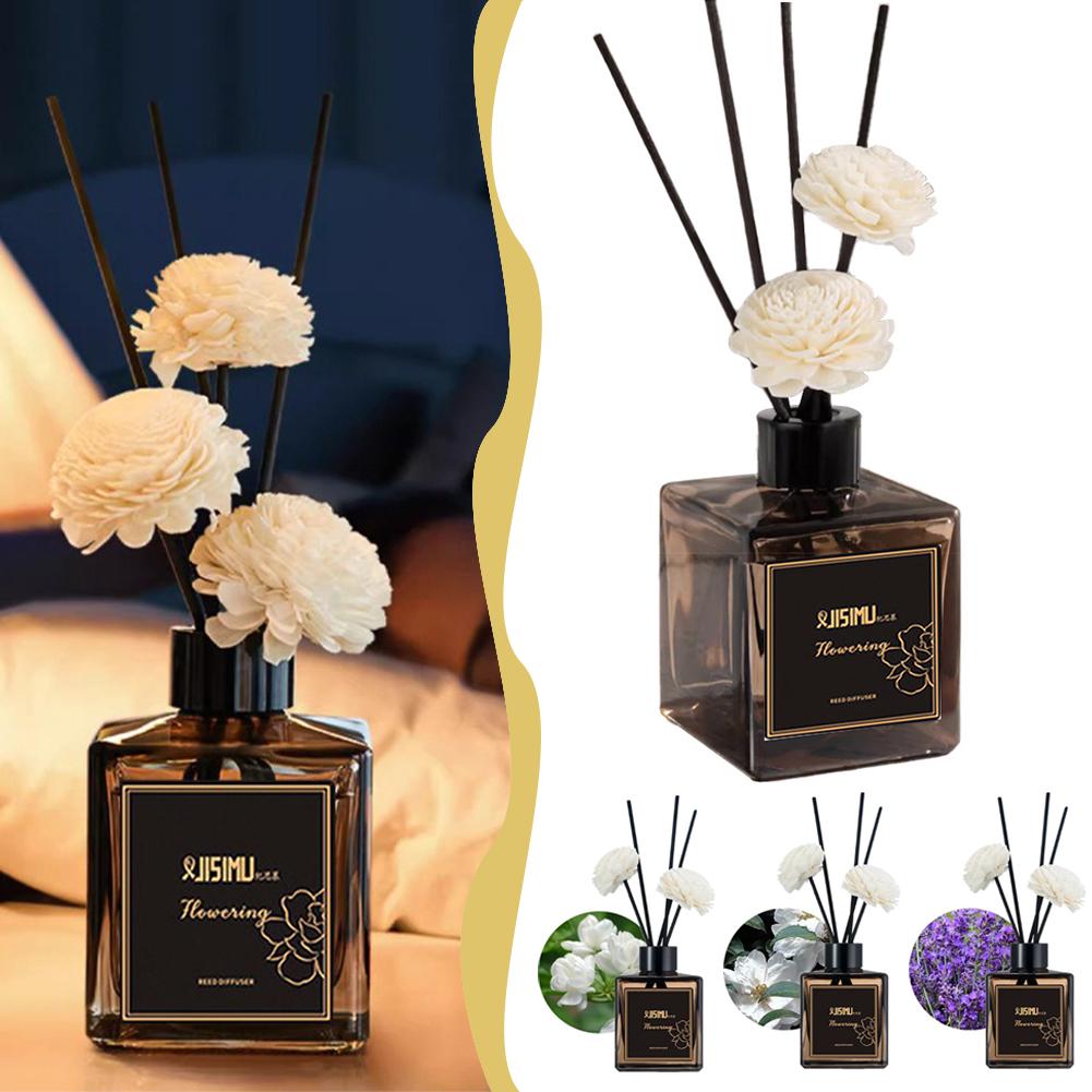Home Fragrance Diffuser Sticks - น้ำหอมปรับอากาศแบบไม่ใช้ไฟ กลิ่นมะลิลาเวนเดอร์ พร้อมก้านกระจายกลิ่น น้ำมันหอมระเหยสำหรับตกแต่งบ้าน ของขวัญวันเกิด