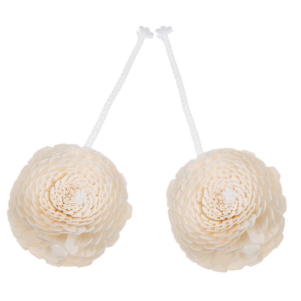 Home Fragrance Diffusers - หัวดอกไม้สำหรับเครื่องกระจายกลิ่นน้ำมันหอมระเหย 2 ชิ้น พร้อมเชือกฝ้าย สามารถเปลี่ยนหัวดอกไม้ได้ อุปกรณ์เสริมขนาดเล็กสำหรับเครื่องกระจายกลิ่นน้ำมันหอมระเหย