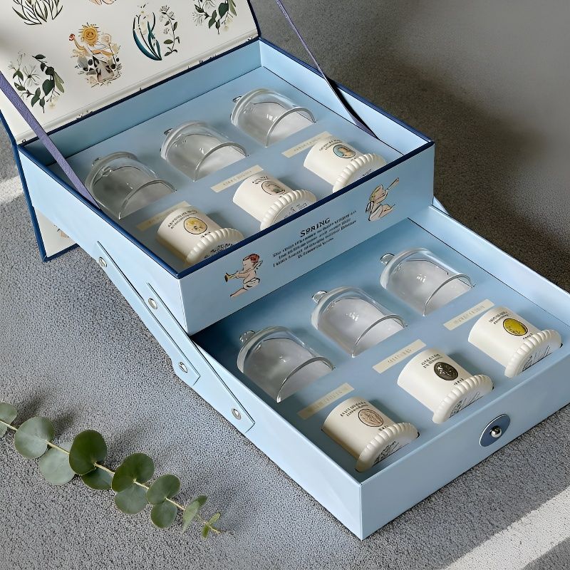 Fragrance Your Home - ชุดของขวัญน้ำมันหอมระเหยสกัดจากพืชในโถแก้ว - เทียนหอม เหมาะสำหรับมอบเป็นของขวัญให้แฟนสาวในวันหยุด