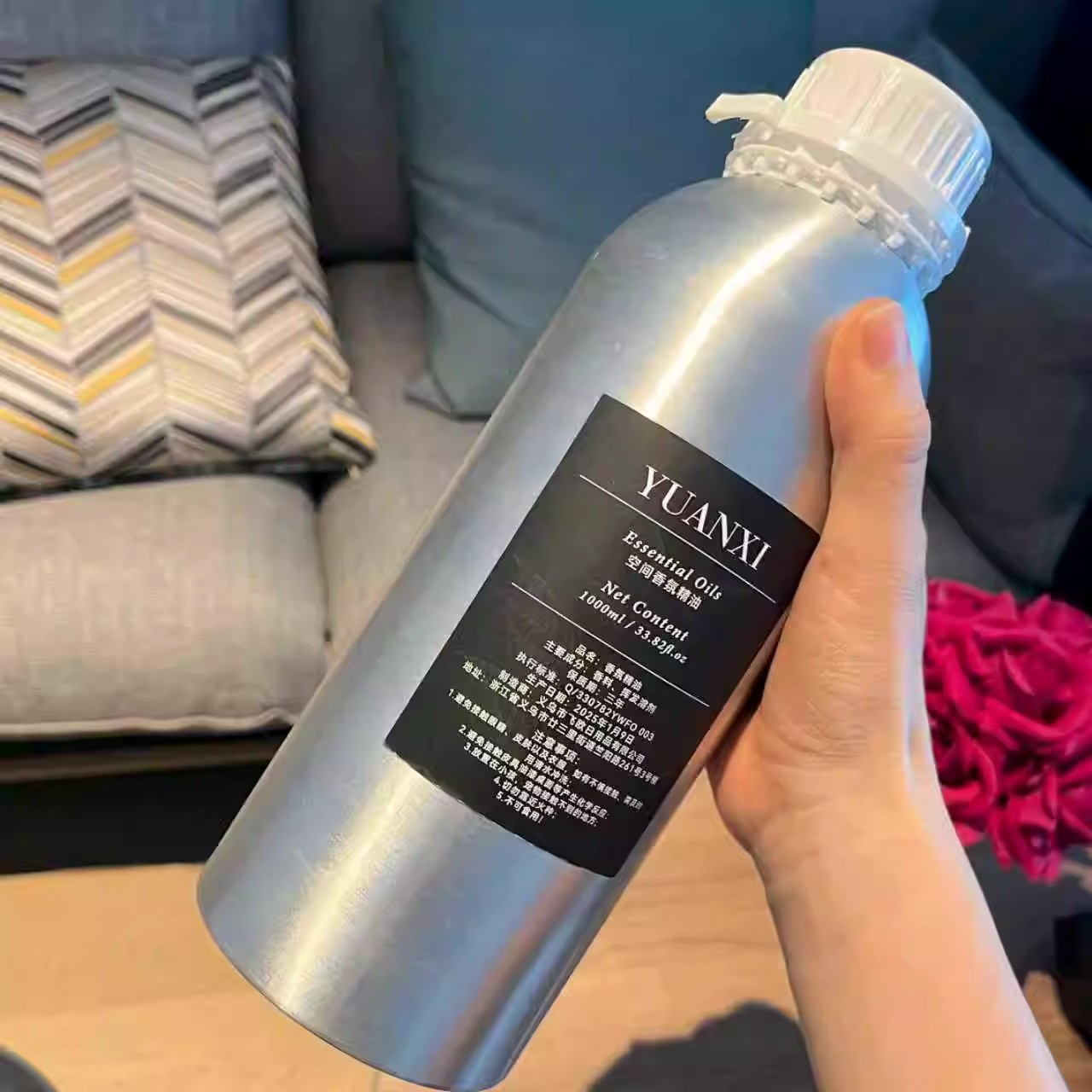 Home Fragrance Hotel - น้ำมันหอมระเหยกลิ่นโรงแรม 1000 มล. - น้ำหอมปรับอากาศแบบเติมสำหรับใช้กับเครื่องกระจายกลิ่น