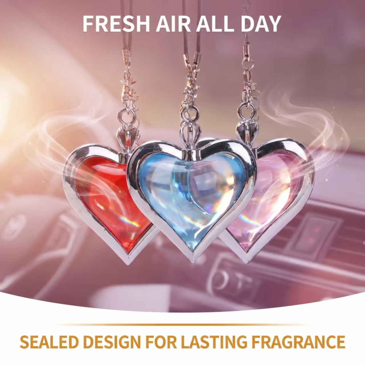 Fragrance Your Home - น้ำหอมปรับอากาศสำหรับช่องแอร์รถยนต์ ขนาด 22 มล., 6 กลิ่นหอมสำหรับรถยนต์ของคุณ,