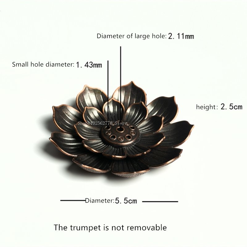 โลหะผสมธูป Burner Lotus ธูปแทร - Home Fragrance Use บทวิจารณ์และราคา