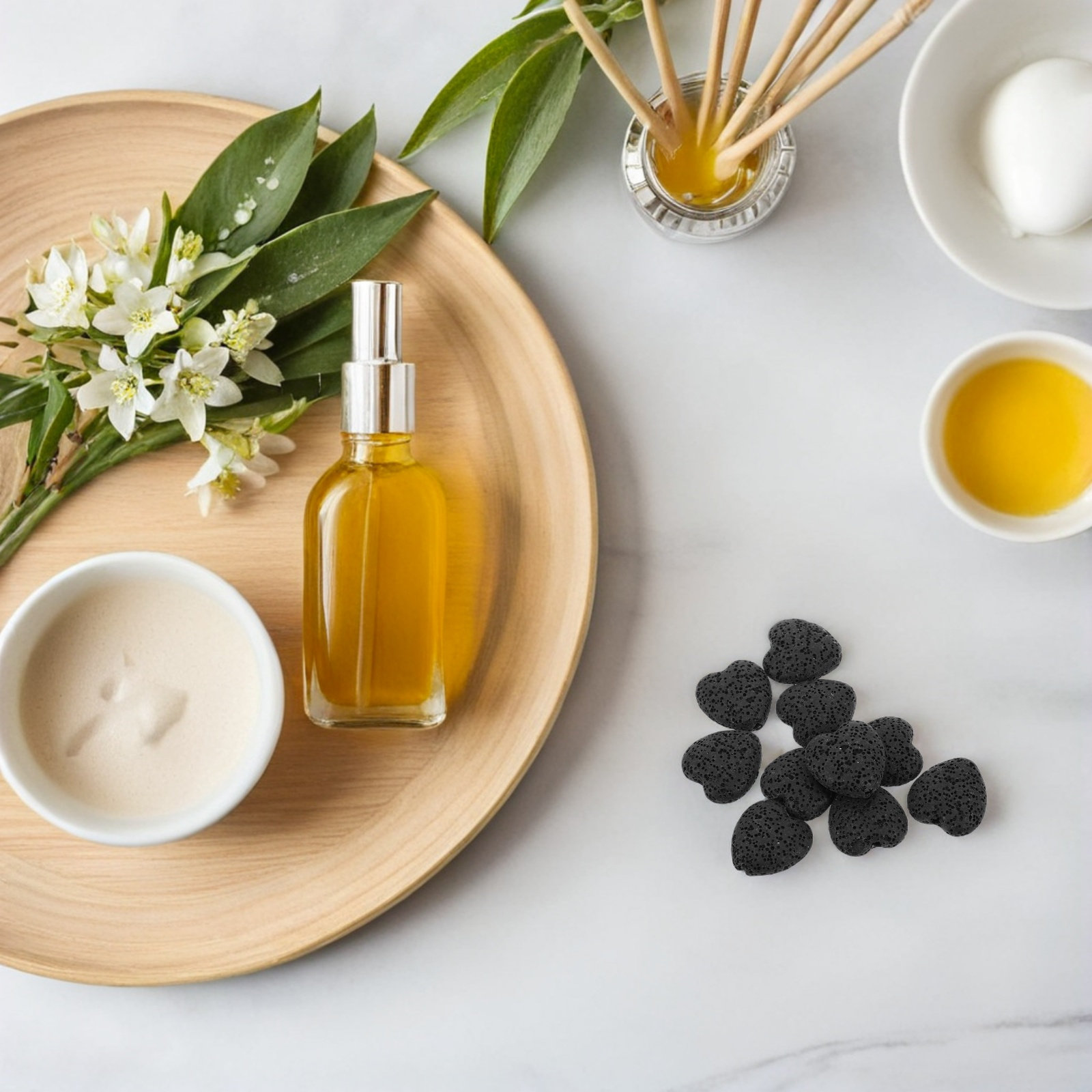 20 ชิ้น หินลาวาทรงหัวใจสำหรับอ - Home Fragrance Diffusers บทวิจารณ์และราคา
